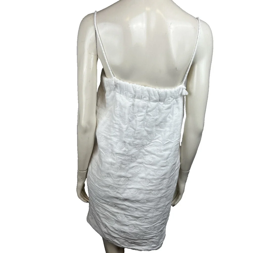 caro home women's white hook & loop  100% cotton terry wrap with straps